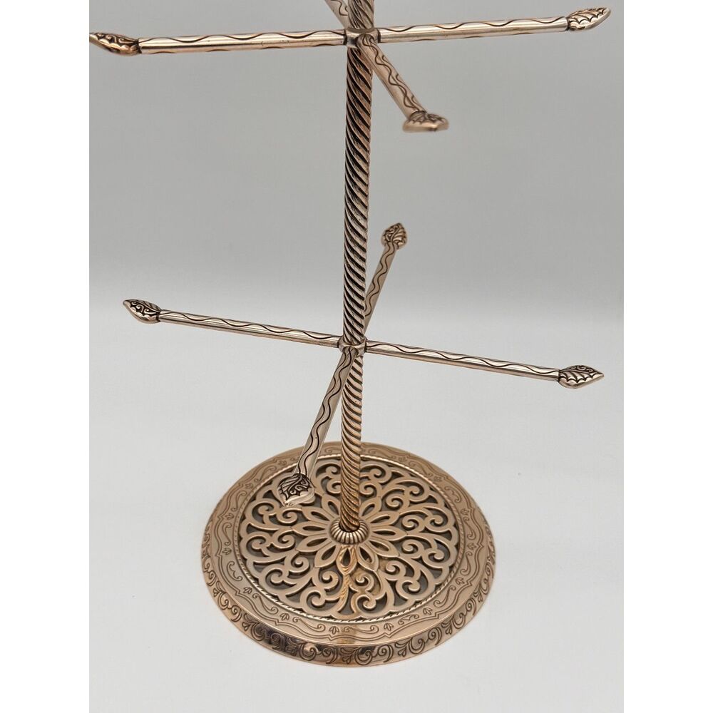 Brighton Silver Songbird Heart Jewelry Tree Stand Organizer Filigree #G80572